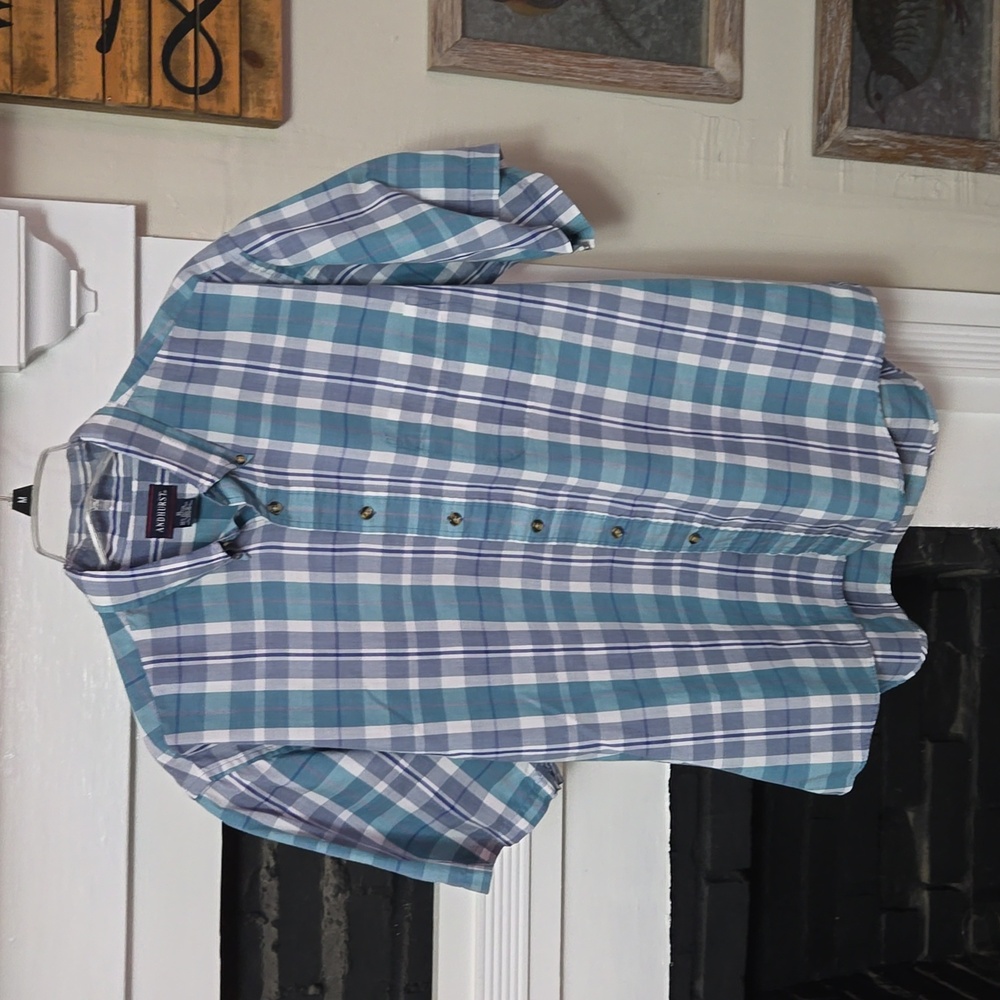 ANDHURST plaid short sleeve shirt